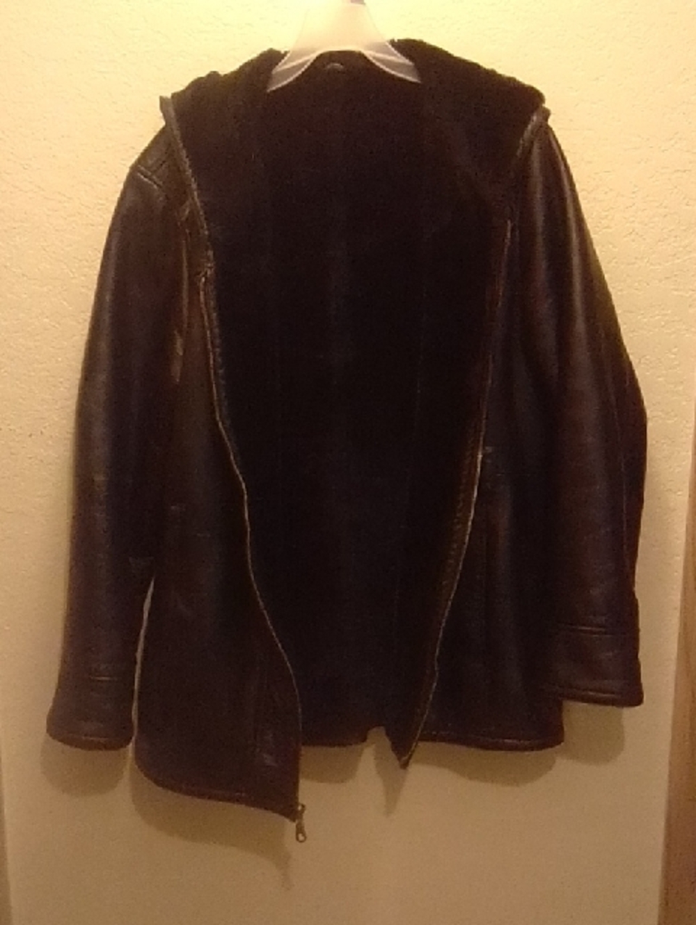 Wilsons Leather Black Jacket With Branded Label
